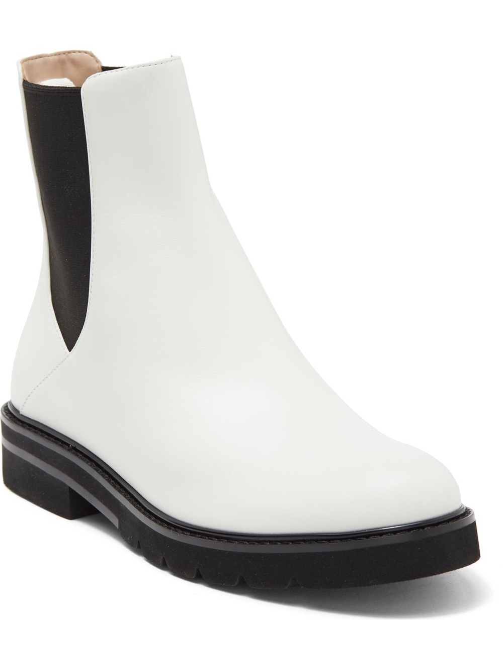 Stuart Weitzman Dylan Chelsea Boots – White Leather – Size 5 – New